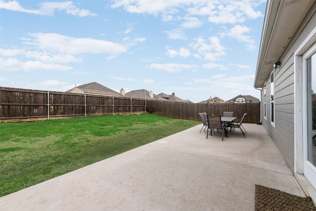 view of patio / terrace featuring a fenced backyard