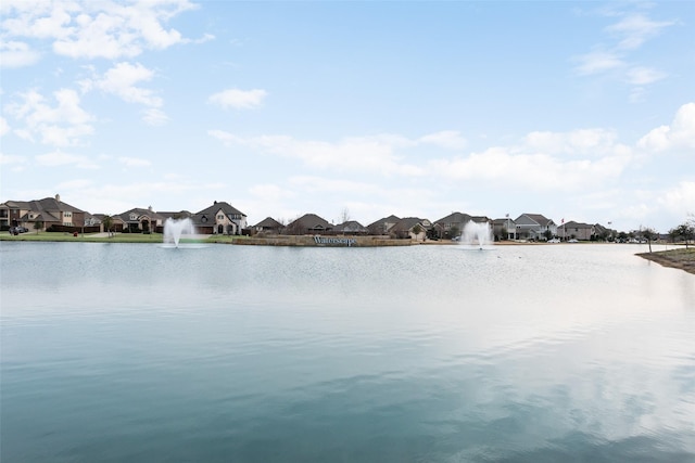 property view of water featuring a residential view