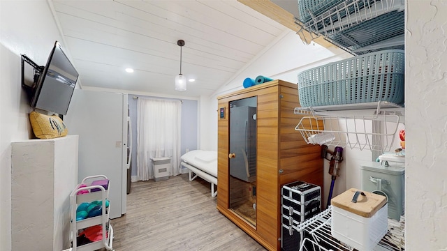 1004 Rs County Road 3345, Emory, TX 75440 - bedroom featuring hardwood / wood-style flooring, vaulted ceiling, and a closet