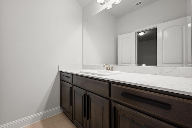 bathroom featuring vanity and tile patterned floors