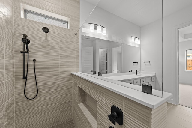602 Lundy Ln, Mansfield, TX 76063 - bathroom with a walk in shower and double vanity