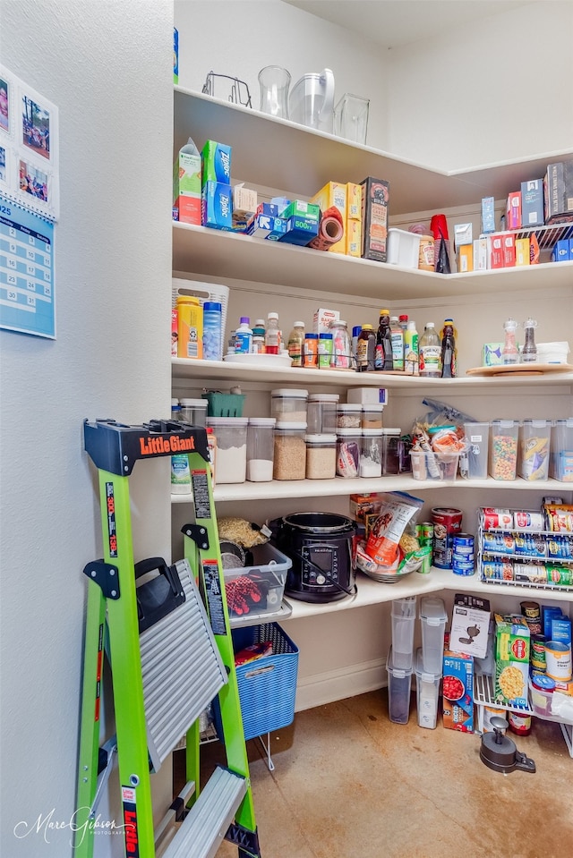 view of pantry