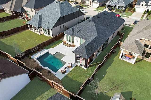 1845 Leo Dr, Van Alstyne, TX 75495 - aerial view of residential area featuring a pool