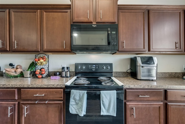 kitchen featuring black appliances