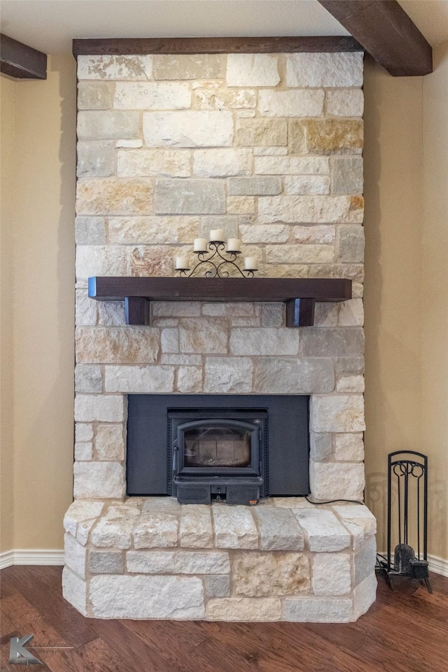 interior details with hardwood / wood-style flooring