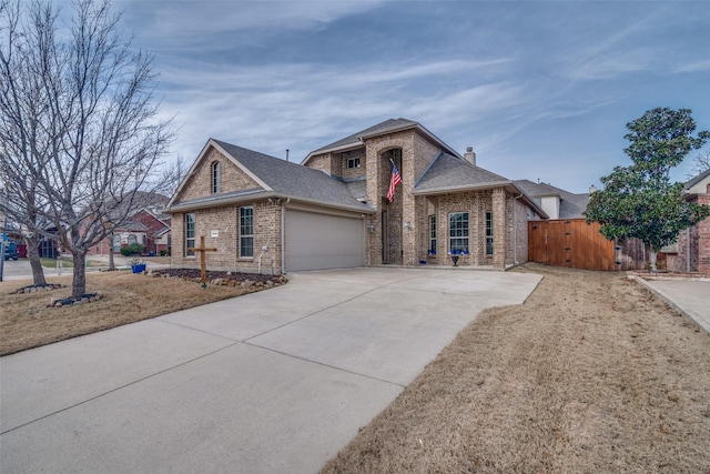 view of front of home featuring a garage