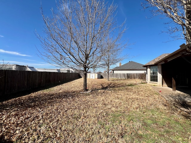 813 El Campo Dr, Rio Vista, TX 76093 - view of yard with a storage shed and a patio area