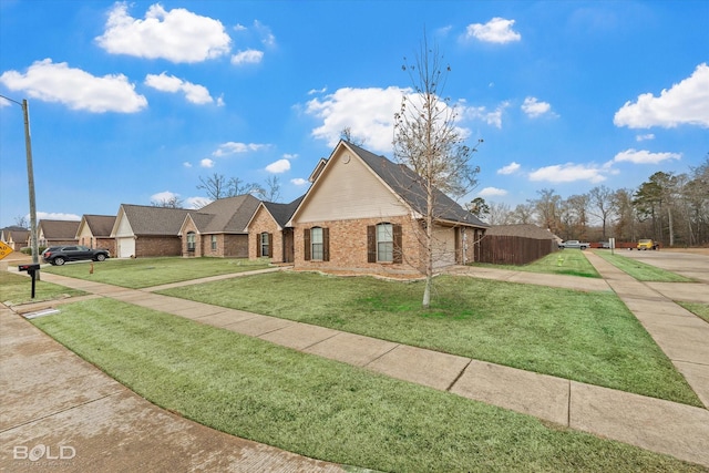 view of front of house with a front yard