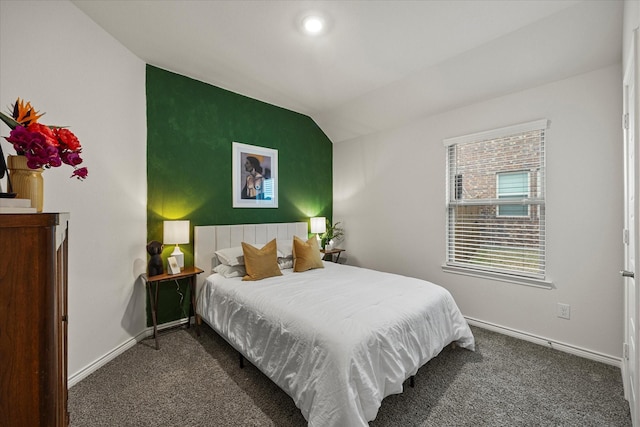 126 Condor Pass, Caddo Mills, TX 75135 - carpeted bedroom featuring lofted ceiling and baseboards
