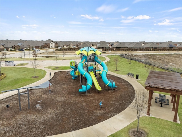 126 Condor Pass, Caddo Mills, TX 75135 - communal playground featuring a residential view and a lawn