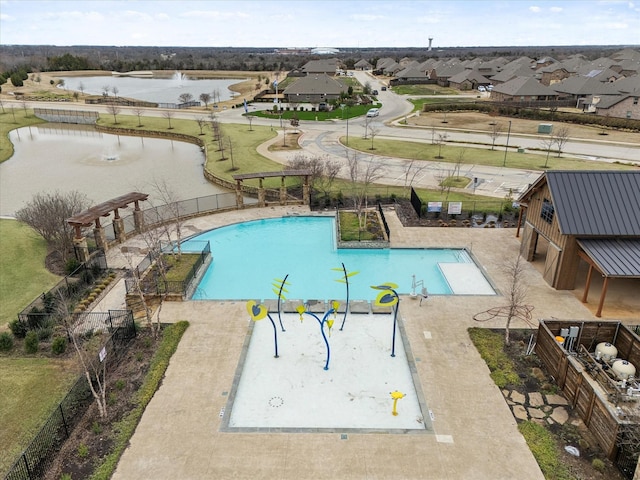 126 Condor Pass, Caddo Mills, TX 75135 - community pool with a water view, fence, and a residential view