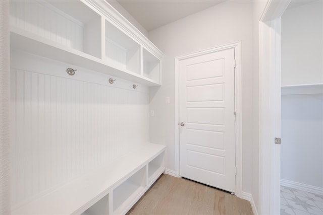 mudroom with baseboards
