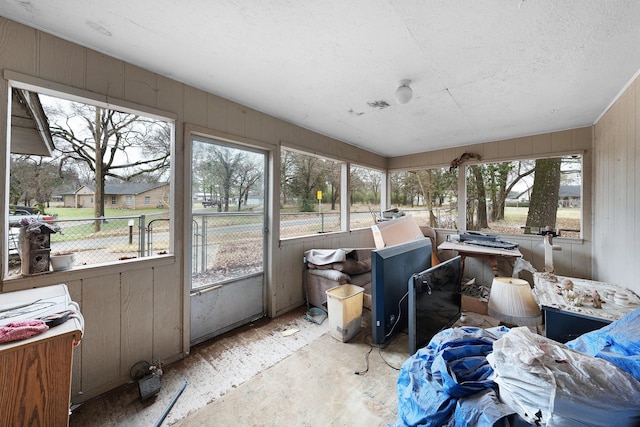 sunroom with plenty of natural light