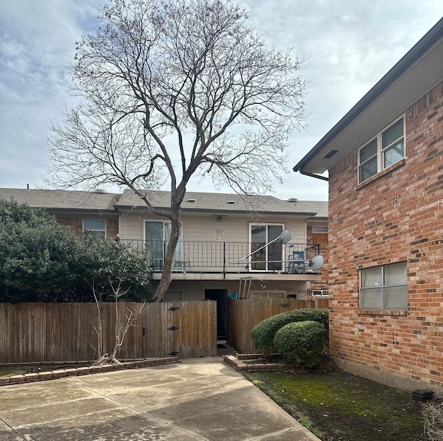 view of front of home with a patio area