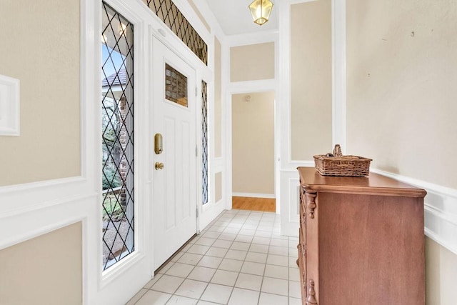 view of tiled foyer