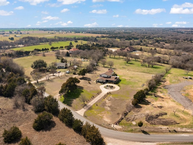 bird's eye view with a rural view