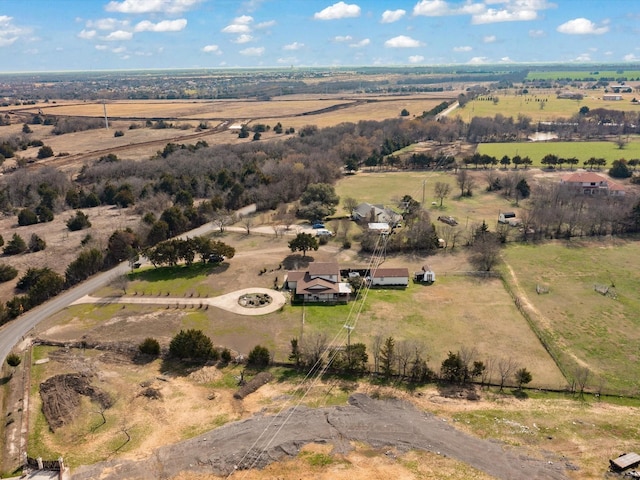 drone / aerial view featuring a rural view