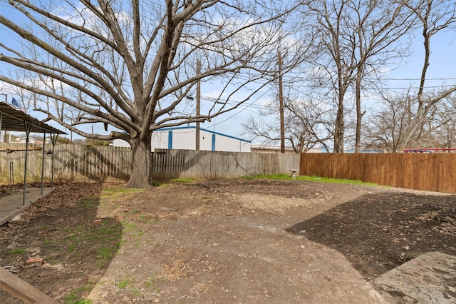 view of yard with fence private yard