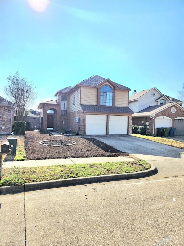 front of property featuring a garage