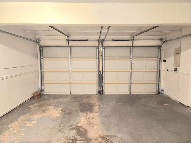 garage featuring electric panel