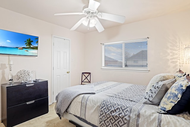 2312 Bantry Ln, Arlington, TX 76002 - bedroom featuring light carpet and a ceiling fan