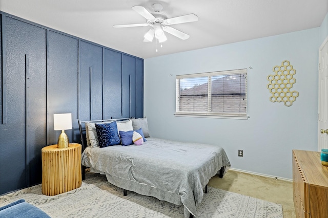 2312 Bantry Ln, Arlington, TX 76002 - bedroom with light carpet, ceiling fan, and baseboards