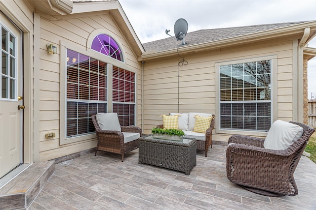 view of patio / terrace with an outdoor hangout area