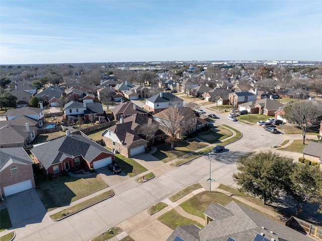 bird's eye view featuring a residential view