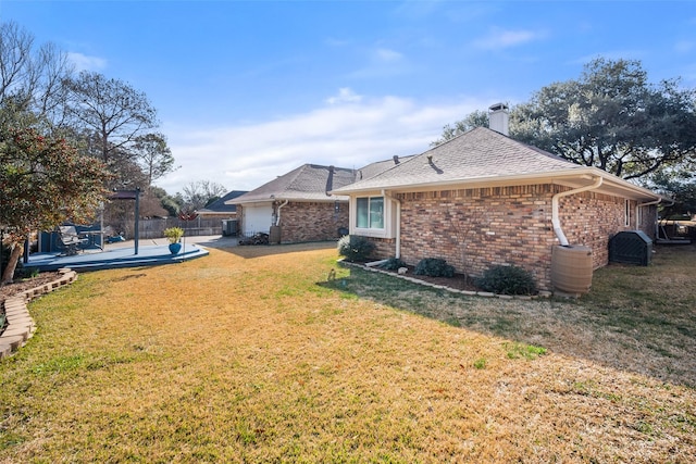 view of property exterior with a yard