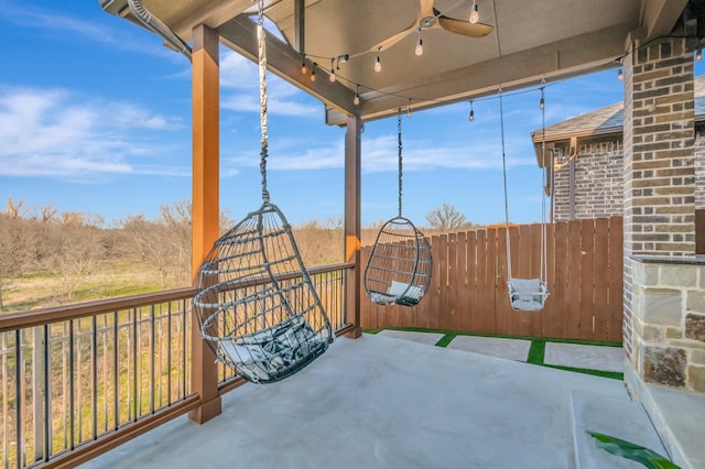 1844 Halifax St, Roanoke, TX 76262 - view of patio featuring a ceiling fan