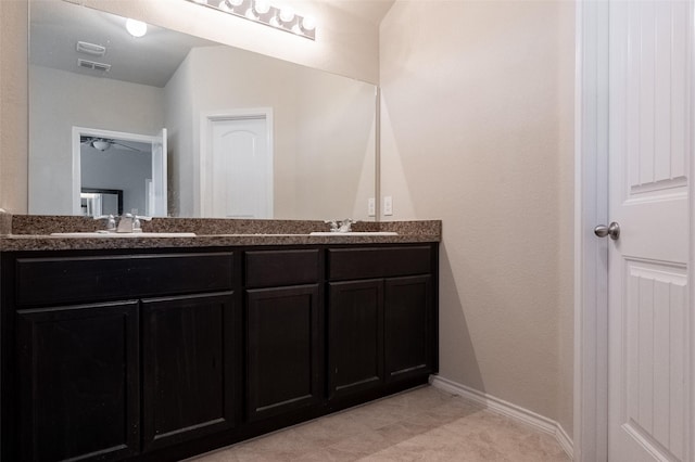 bathroom with vanity