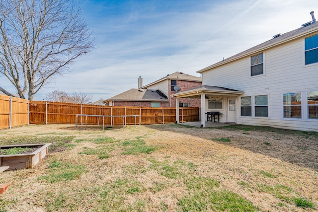 view of yard with a patio area