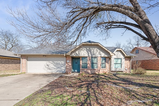 ranch-style home with a garage