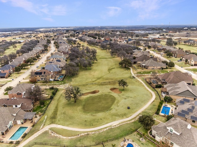 aerial view with a residential view