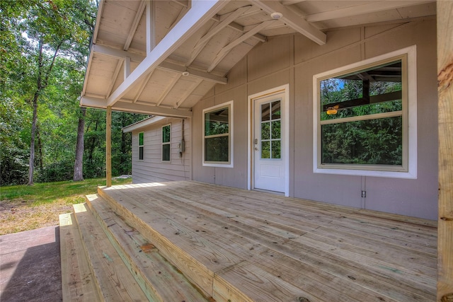 view of wooden terrace