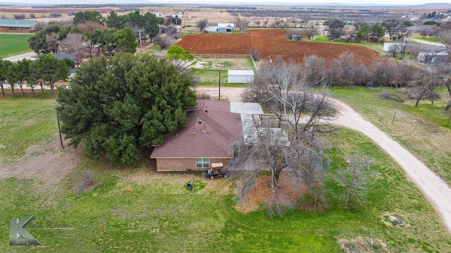 drone / aerial view featuring a rural view