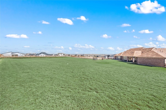 view of yard with a residential view