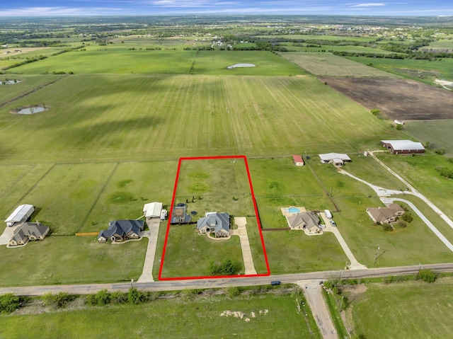 7728 County Road 1205, Rio Vista, TX 76093 - aerial view of sparsely populated area with property boundaries highlighted