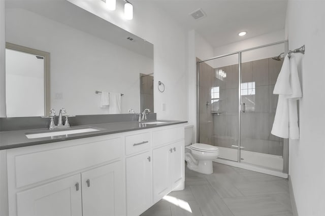 1004 Emil Pl, Allen, TX 75013 - full bath featuring double vanity, a stall shower, and tile patterned floors