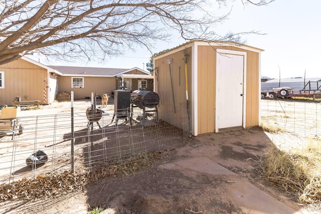 view of outbuilding