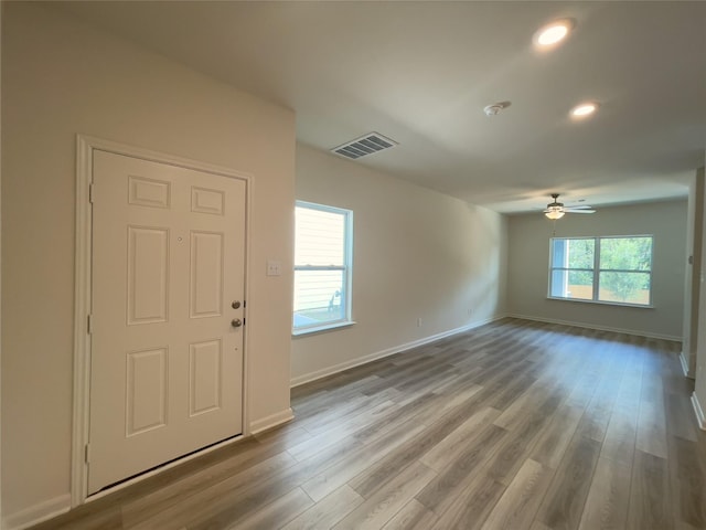 231 Marsh Ln, Princeton, TX 75407 - foyer entrance with hardwood / wood-style flooring and ceiling fan