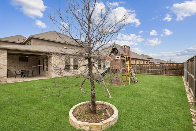 6201 Cheshire St, Celina, TX 76227 - view of yard with a patio and a playground