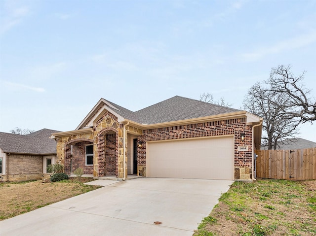 ranch-style home with a garage