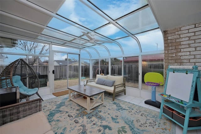 view of sunroom