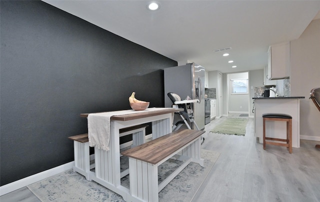 interior space featuring light hardwood / wood-style flooring