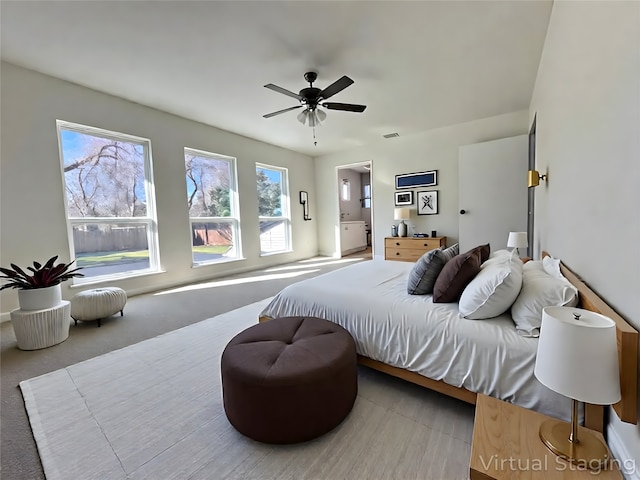12009 Saddlehorn Ln, Mansfield, TX 76063 - carpeted bedroom with a ceiling fan