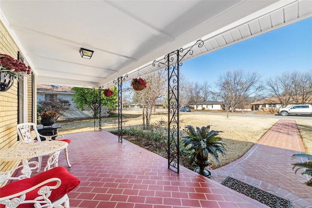 view of patio with covered porch