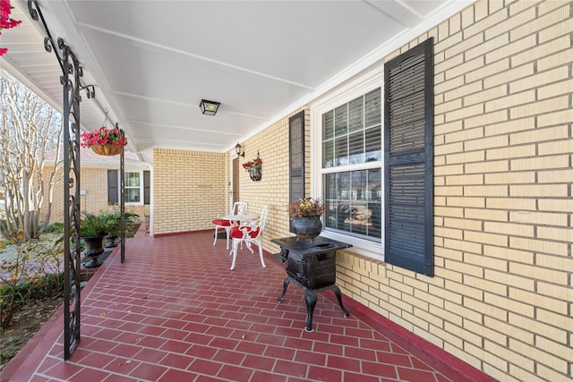 view of patio featuring covered porch