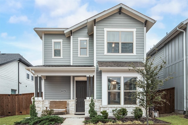 view of front of home featuring a porch