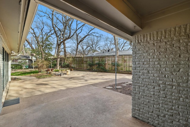 view of patio / terrace with fence